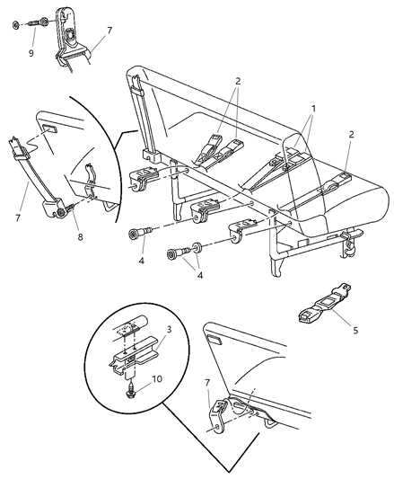 2003 Dodge Ram Van Screw Pan Head .437-20X1.875 Diagram for 6034459