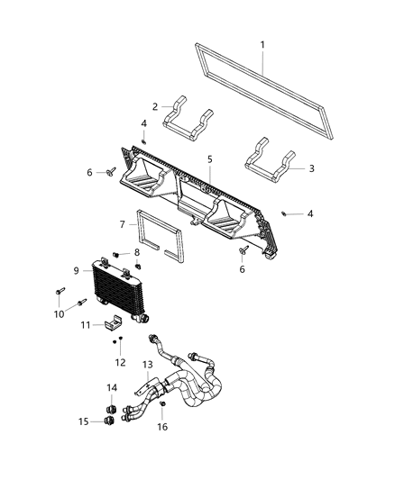 2021 Ram 1500 Fitting Oil Filter Adapter Diagram for 68271634AA