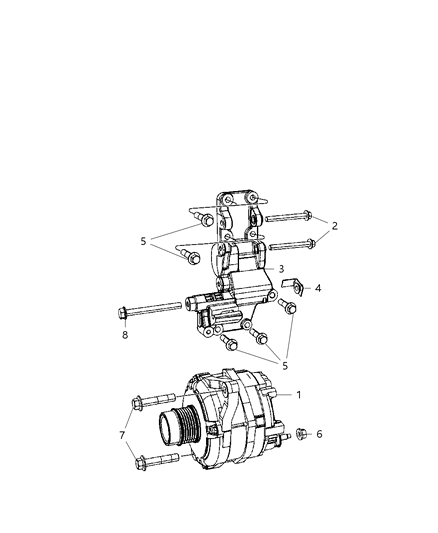2007 Dodge Caliber Alternator Diagram 1 - Thumbnail