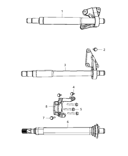2012 Dodge Journey Shafts , Intermediate Diagram 2 - Thumbnail