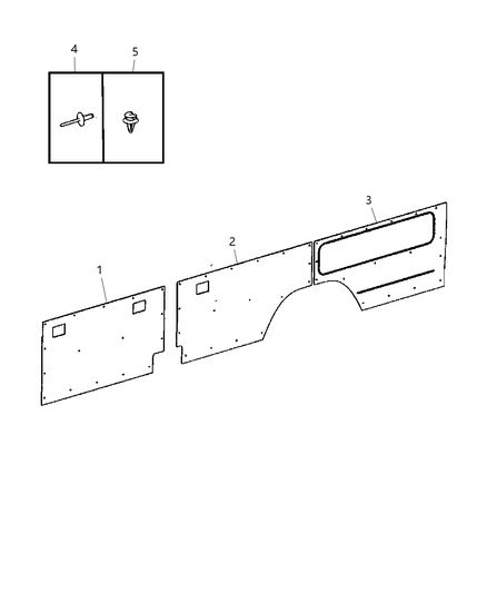 2007 Dodge Sprinter 2500 Inner Paneling, Sidewall Diagram 1 - Thumbnail
