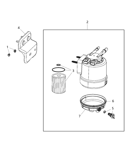 2020 Ram 5500 Fuel Filter & Water Separator Diagram 2 - Thumbnail