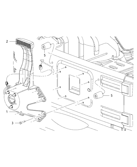 2008 Jeep Wrangler Spare Carrier Screw Diagram for 6509043AA