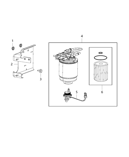 2016 Ram 3500 Cab Chassis Fuel Filter Diagram 2 - Thumbnail