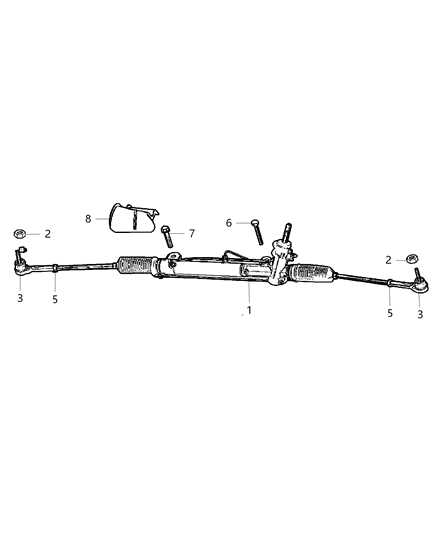 2008 Chrysler Pacifica Gear Rack And Pinion Diagram for R4809964AE