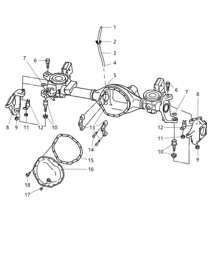 2003 Dodge Ram 2500 Nut Steering Knuckle Socket Diagram for 5086675AA