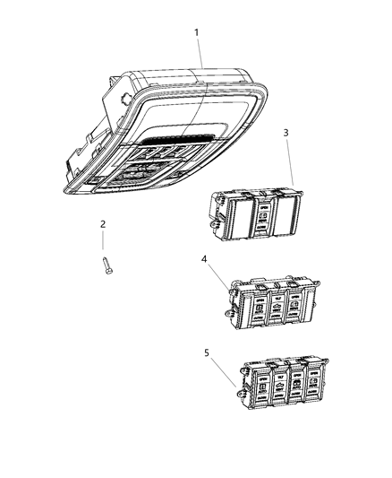 2020 Ram 1500 Switch Assembly Diagram for 6EM26TX7AC