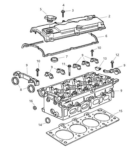 2005 Jeep Liberty Cylinder Head Diagram 1 - Thumbnail