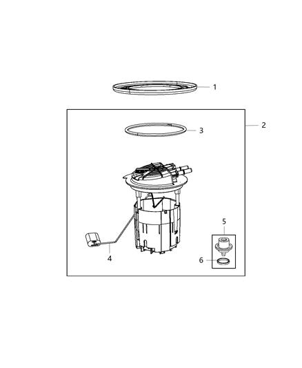 2014 Dodge Journey Fuel Pump Diagram for 5145614AB