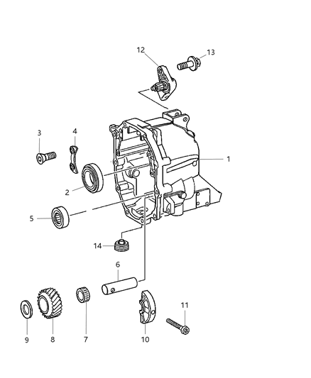 2008 Jeep Wrangler Case & Related Parts Diagram 1 - Thumbnail