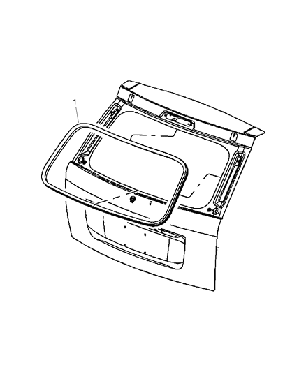 2009 Jeep Grand Cherokee Weatherstrips - Liftgate Diagram