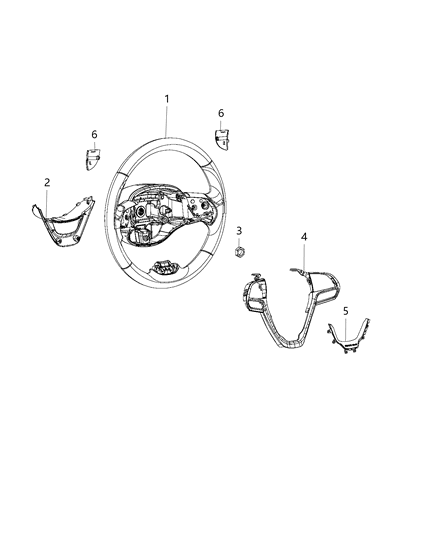 2020 Jeep Cherokee Wheel Steering Diagram for 6BK061X9AB