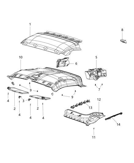2019 Ram ProMaster City Rivet Nut Installation Rocker Molding To Aperture Panel Diagram for 6509791AA