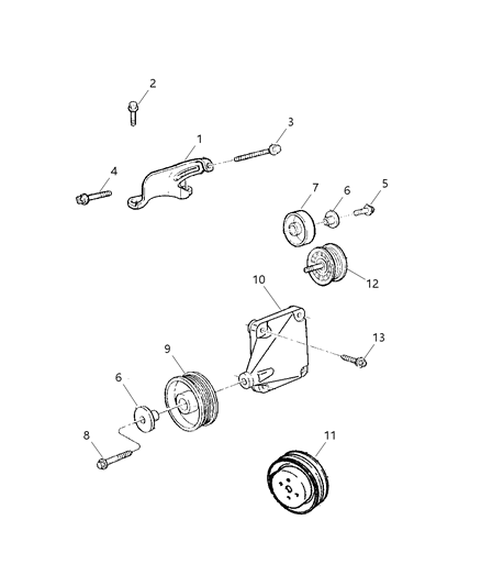 2000 Jeep Cherokee Drive Pulleys Diagram 4 - Thumbnail