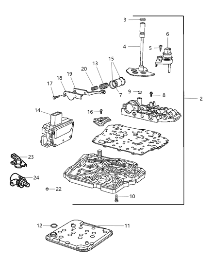2007 Dodge Durango Valve Body Diagram 1 - Thumbnail