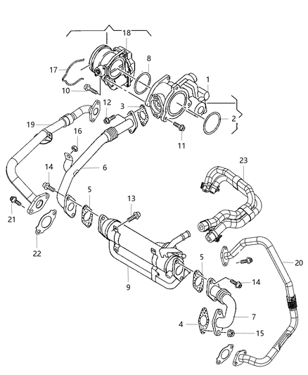 2009 Dodge Journey EGR Valve & Related Diagram 1 - Thumbnail