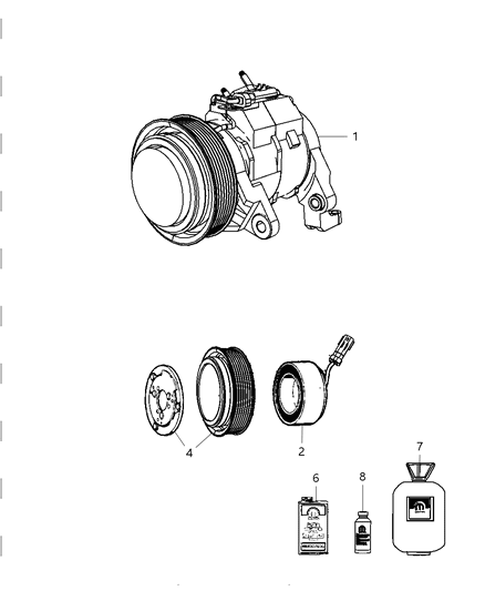 2009 Dodge Ram 3500 Compressor A/C With Clutch Diagram for 55111411AG