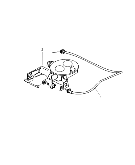 2007 Dodge Ram 1500 Throttle Cable Diagram for 53032162AD