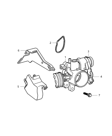 2009 Chrysler PT Cruiser Throttle Body & Related Diagram 2 - Thumbnail