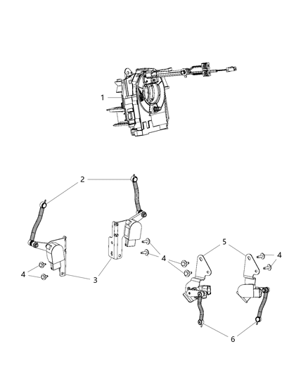 2013 Ram 1500 Engine Cover Stud Diagram for 4877411AB