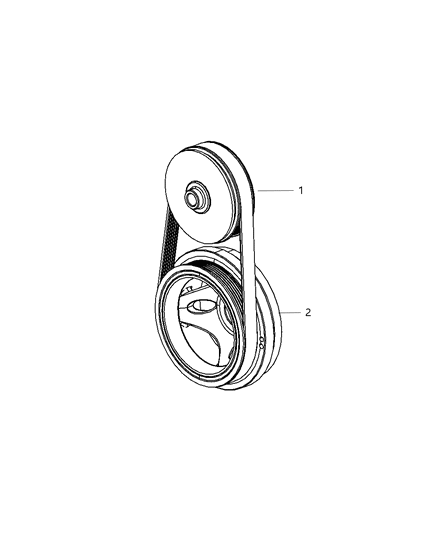 2009 Chrysler Aspen Pulley & Related Parts Diagram 3 - Thumbnail