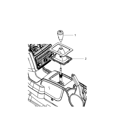 2009 Dodge Journey Gear Shift Boot , Knob And Bezel Diagram 2 - Thumbnail