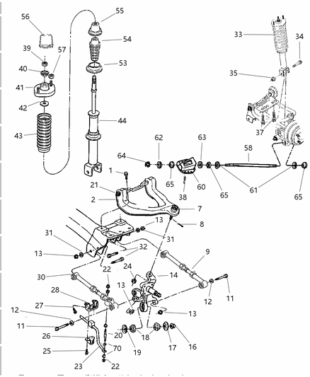 1998 Chrysler Cirrus Strut Diagram for 4764225