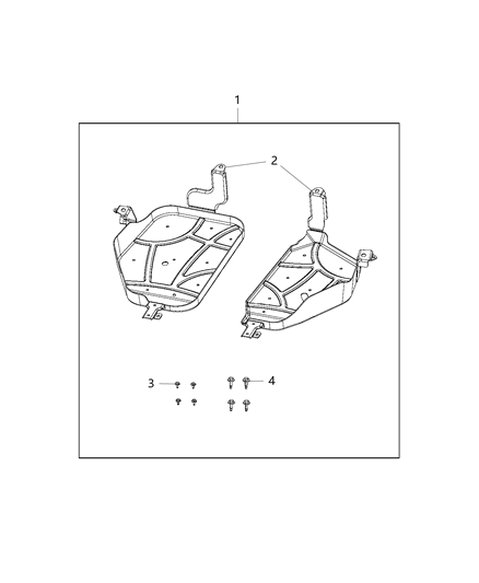 2015 Jeep Cherokee Plate Kit, Skid Diagram 2 - Thumbnail
