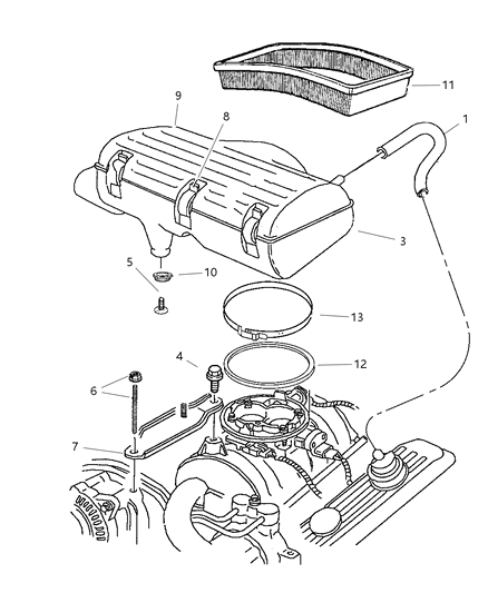 2002 Dodge Ram 2500 Regular Cab Air Cleaner Diagram 2 - Thumbnail