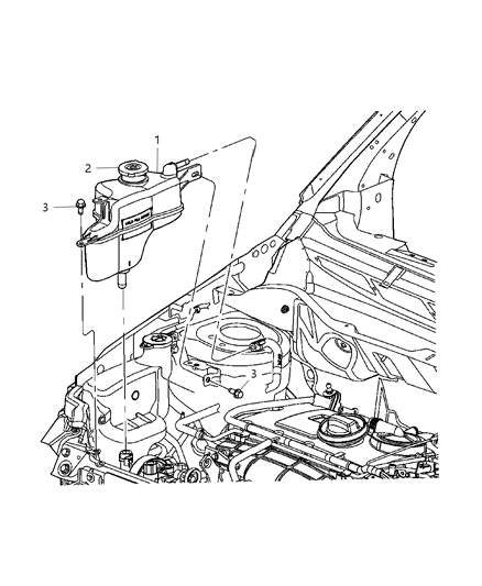 2007 Dodge Caliber Coolant Reserve Tank Diagram 1 - Thumbnail