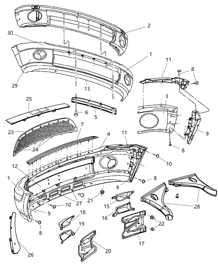 2006 Dodge Ram 1500 Mount Bracket, Front Lower Inner Driver Side Diagram for 55077209AA