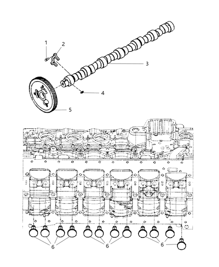 2007 Dodge Ram 3500 Cab Chassis Camshaft And Tappets And Valves Diagram 2 - Thumbnail