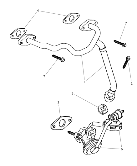 1997 Dodge Intrepid EGR Valve Diagram 2 - Thumbnail