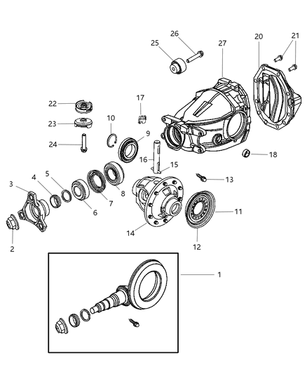 2008 Dodge Magnum Housing And Differential With Internal Components Diagram 3 - Thumbnail