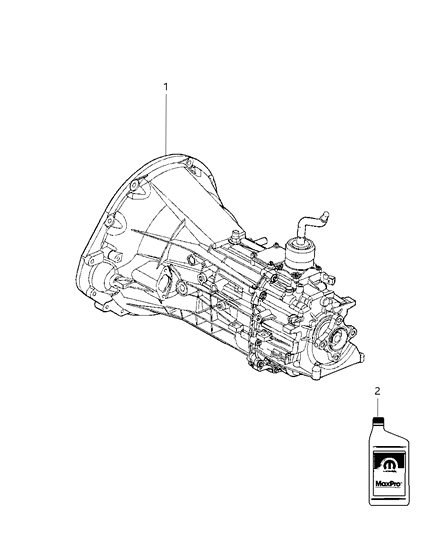 2009 Dodge Dakota Transmission / Transaxle Assembly of Manual Transmission Diagram