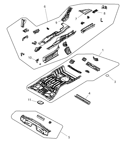2007 Chrysler Sebring Rear Floor Pan Diagram 2 - Thumbnail