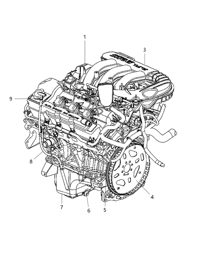 2007 Chrysler Sebring Engine Assembly & Identification Diagram 4 - Thumbnail