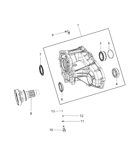 2013 Dodge Durango Front Case Half Diagram