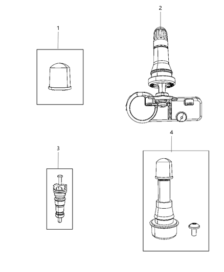 2018 Ram 3500 Cab Chassis(<10K lb.) Tire Monitoring System Diagram