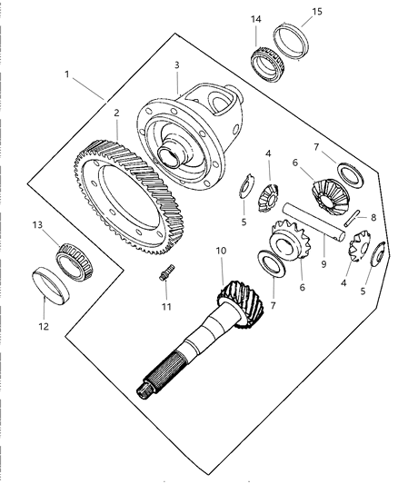1999 Dodge Caravan Differential Automatic Transaxle Diagram 1 - Thumbnail