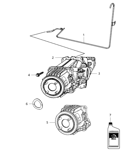 2010 Jeep Patriot Seal Output Shaft Diagram for MN132055