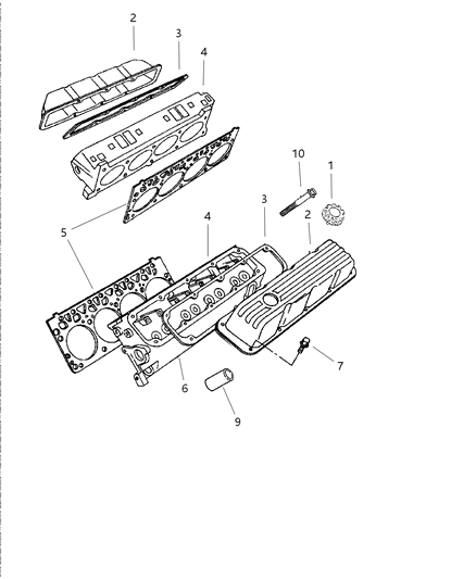 1999 Dodge Ram 3500 Regular Cab Cylinder Head Diagram 1 - Thumbnail