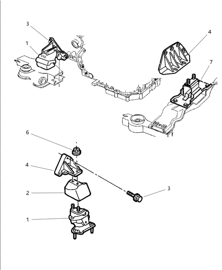 2001 Dodge Intrepid Engine Mounts Diagram 2 - Thumbnail