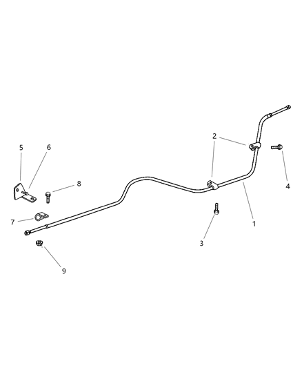 1999 Dodge Ram Wagon Fuel Lines, Front Diagram 2 - Thumbnail