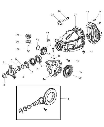 2009 Chrysler 300 Housing And Differential With Internal Components Diagram 3 - Thumbnail