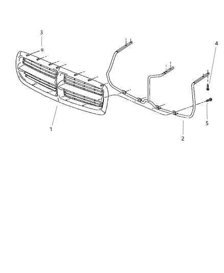 2003 Dodge Durango Grille Radiator Diagram for 5EH12XRV