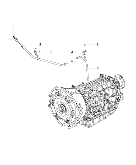 2014 Ram 3500 Indicator Transmission Fluid Level Diagram for 4627905AB