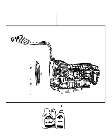 2009 Chrysler Aspen Transmission / Transaxle Assembly Diagram 1 - Thumbnail