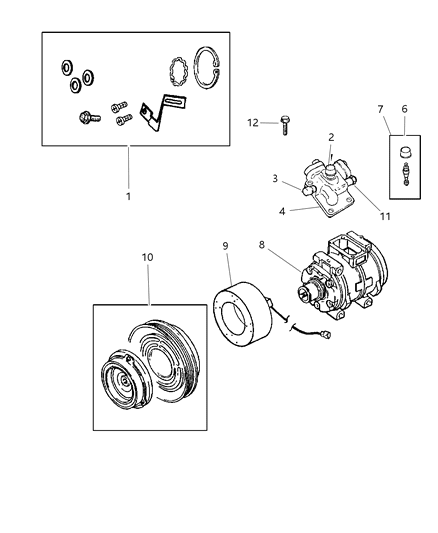 1997 Dodge Intrepid Clutch Coil Diagram for 4864715