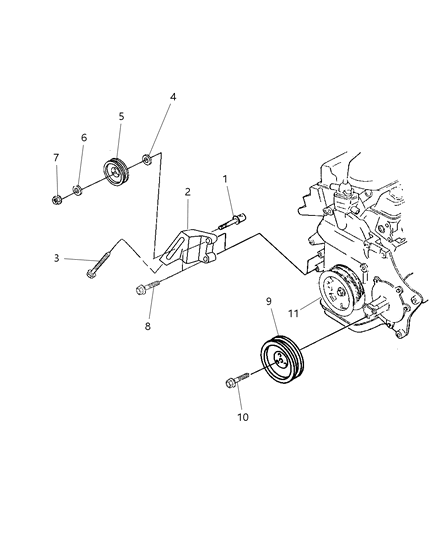 1997 Dodge Intrepid Drive Pulleys Diagram 1 - Thumbnail